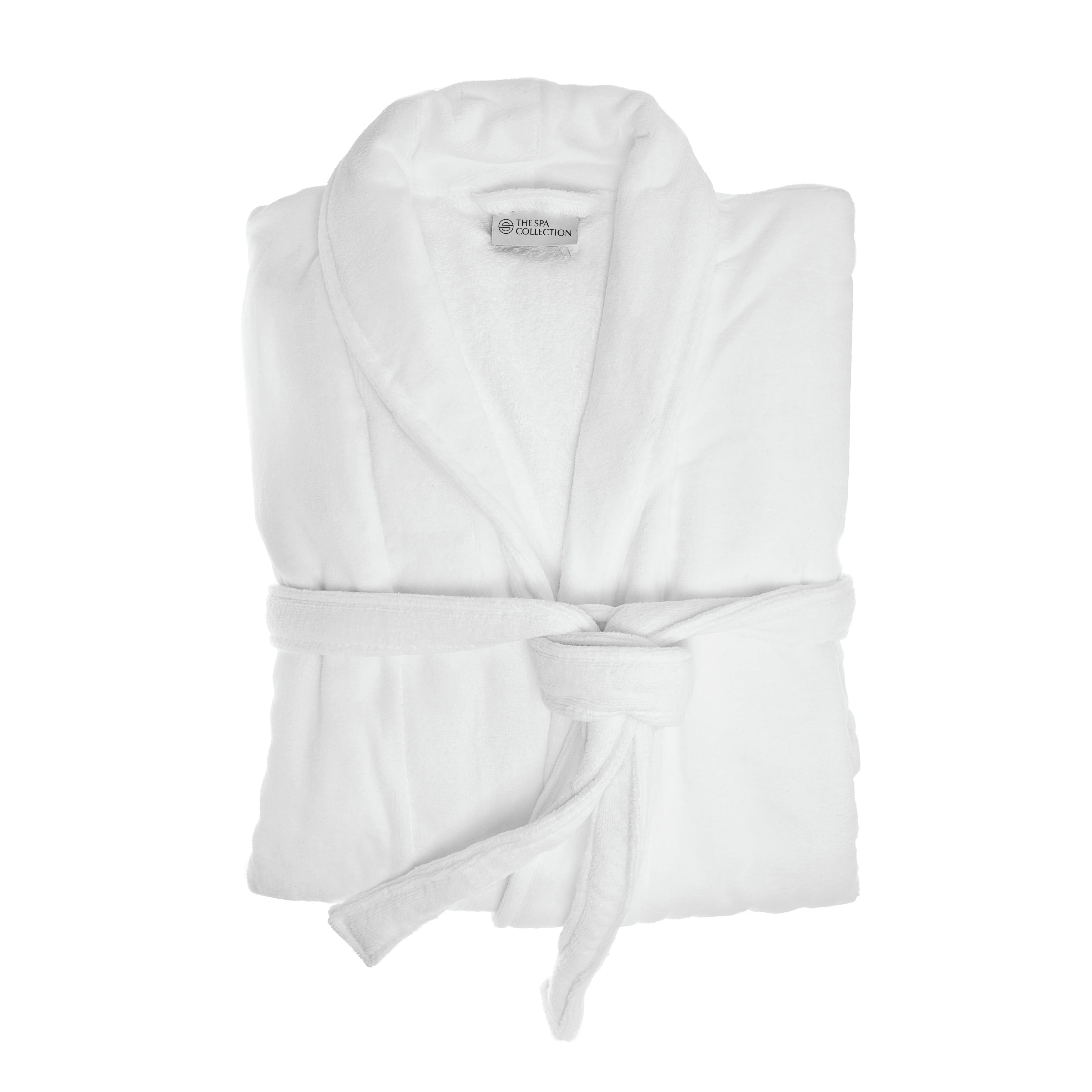 Bademantel weiß XL - 100 % Velours